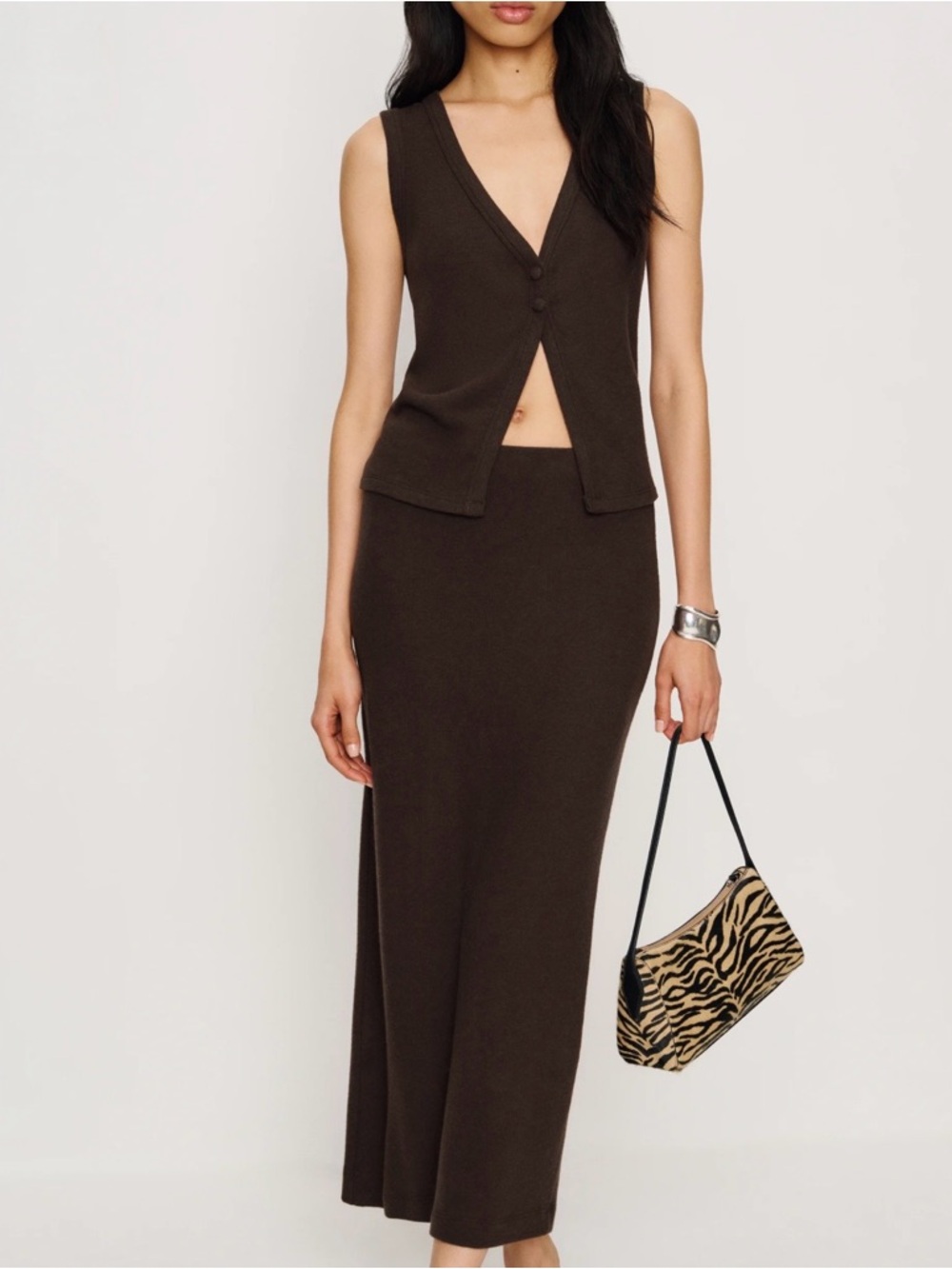 Reformation - Olivia Set - Medium - Chocolate Brown